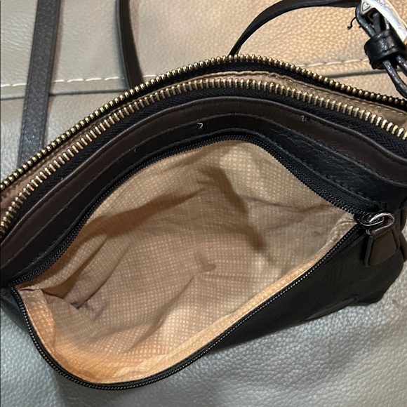 Brighton Vintage Heart patterned Brown Leather Crossbody EUVC - Picture 8 of 8